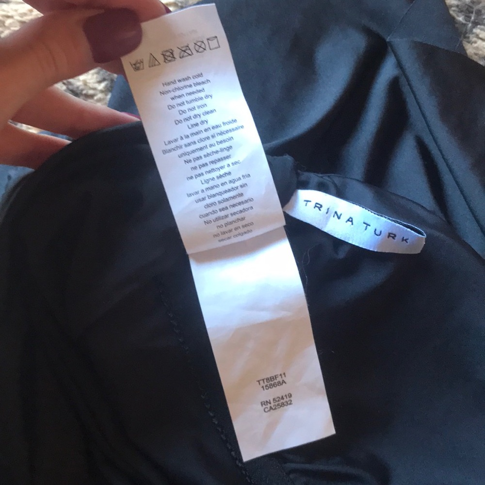 NWOT | Trina Turk Monaco Off The Shoulder Ruffle One Piece Swimsuit Size 2 - Picture 9 of 11